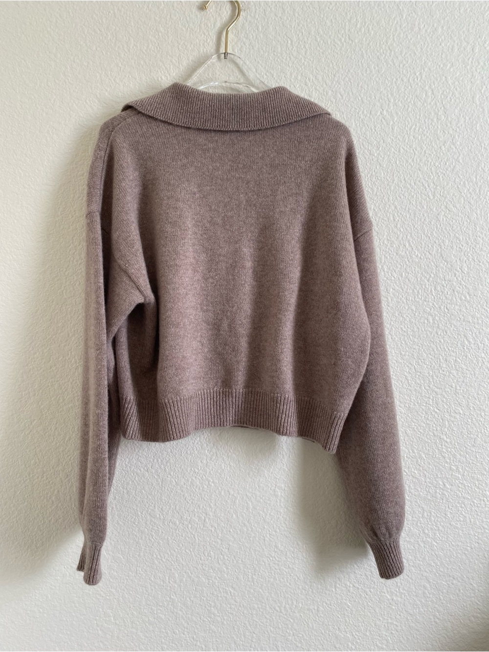 Reformation Cashmere Benny Cardigan Oatmeal - Picture 5 of 5